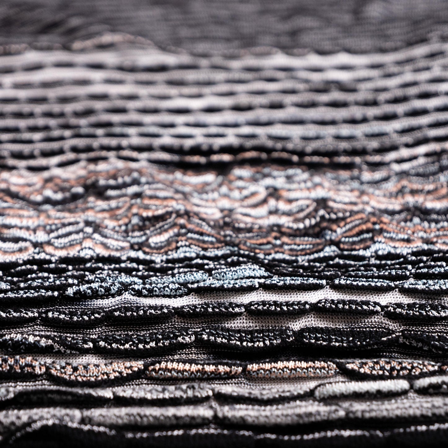 Archival Missoni Orange Label 3D Scalloped Knit Dress Pre-Fall Angela Missoni 90s Homage Textile Sculpture Size S M
