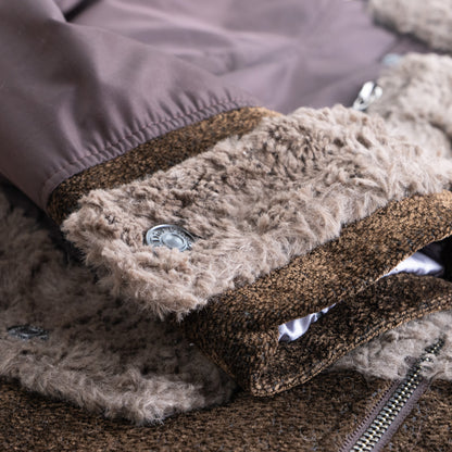 Rare CHRISTIAN DIOR Galliano Jacket 2002 | Y2K Snow Bunny Teddy Aviator | Brown Faux Fur Monogram | Made in France S M