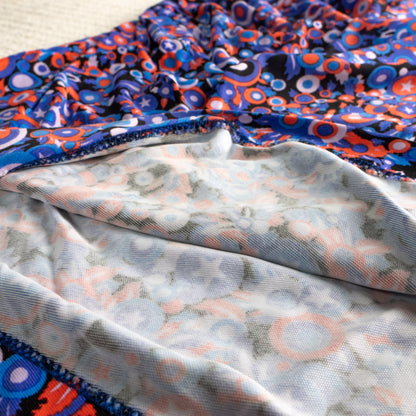 Vintage VERSUS VERSACE 90s Ruched Dress | Psychedelic Pop Art Star Print | Swinger Era | Y2K Kid | Archival Designer Dress | IT 40 (S/meter)