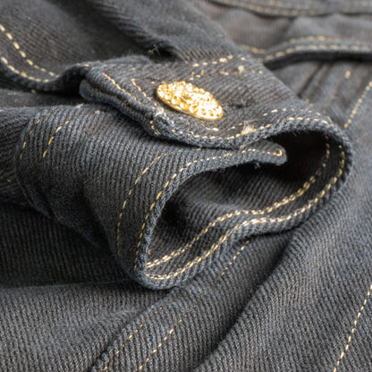 Archival VERSACE Jeans Couture Jacket Black Denim Gold Medusa Buttons 90s Collector Piece Cropped Runway Era Ittierre Italy Vintage Rare M