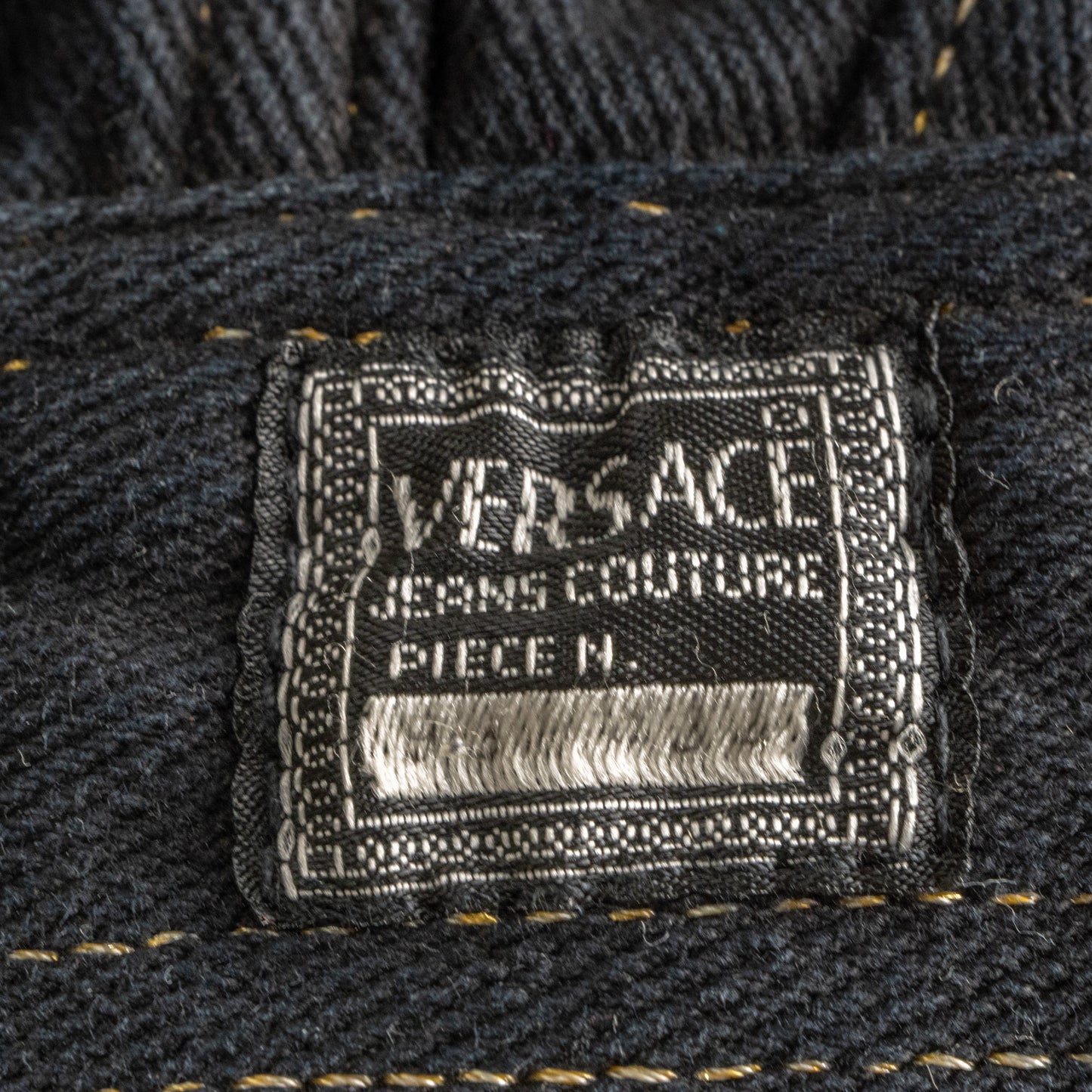 Archival VERSACE Jeans Couture Jacket Black Denim Gold Medusa Buttons 90s Collector Piece Cropped Runway Era Ittierre Italy Vintage Rare M