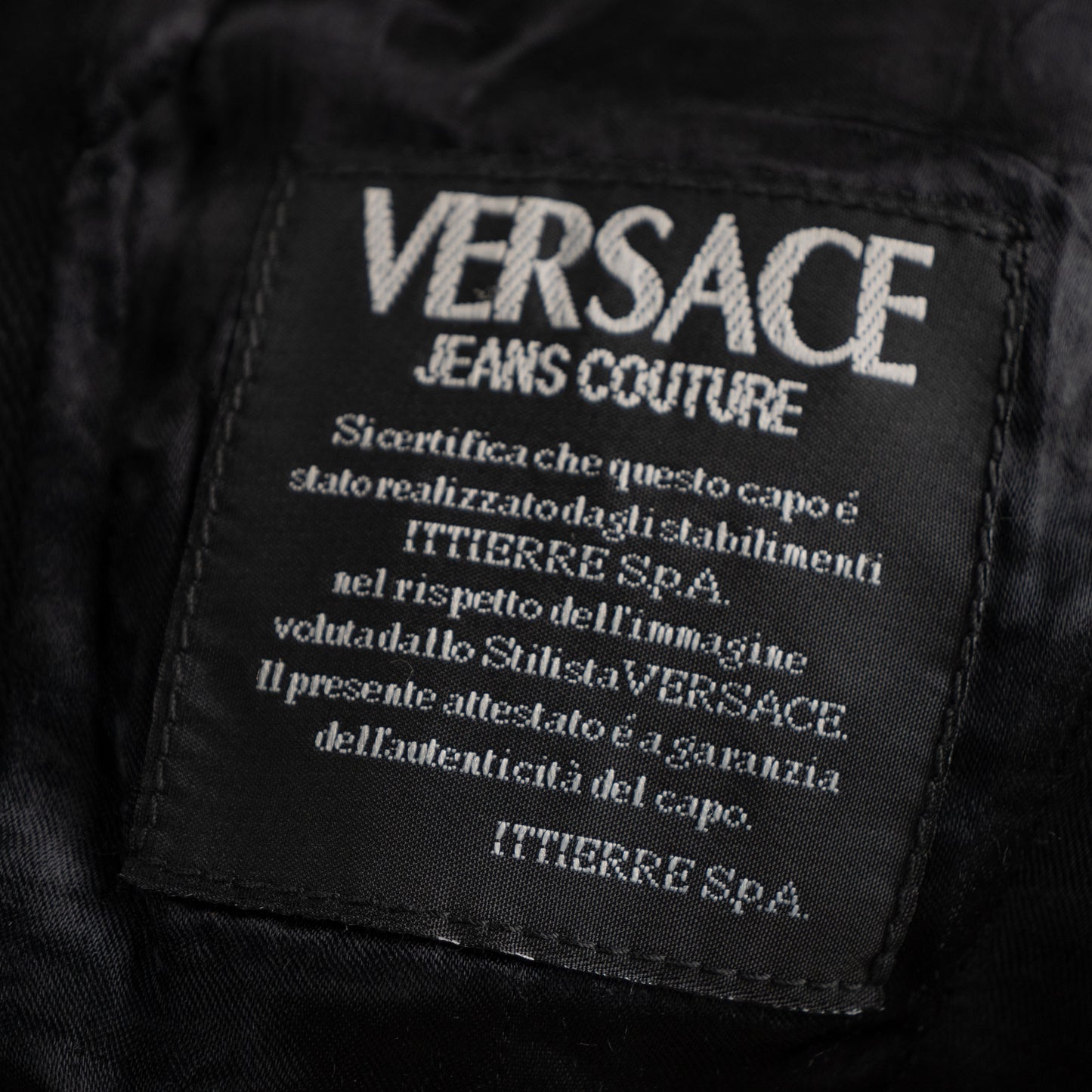 Archival VERSACE Jeans Couture Jacket Black Denim Gold Medusa Buttons 90s Collector Piece Cropped Runway Era Ittierre Italy Vintage Rare M