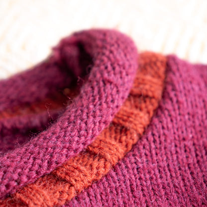 Archival Cop Copine Paris RHIN Colorblock Sweater Made in France Y2K Avant Garde Knit Burgundy Small