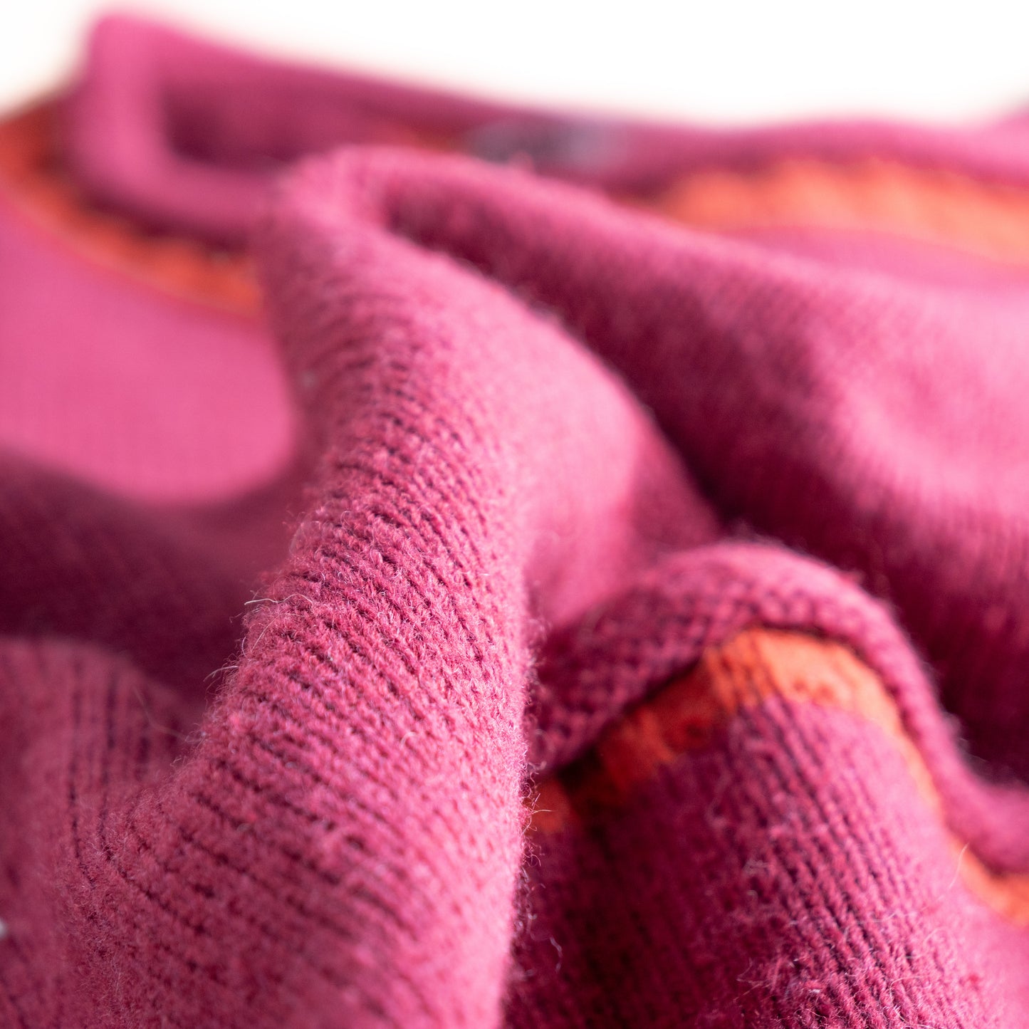 Archival Cop Copine Paris RHIN Colorblock Sweater Made in France Y2K Avant Garde Knit Burgundy Small