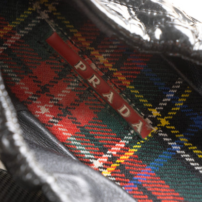 Prada Gaufre Ballerinas 2006 Launch Collection Patent Leather Tartan Bow Rare Archive Condition Dark Academia & Gossip Girl Style EU 38.5
