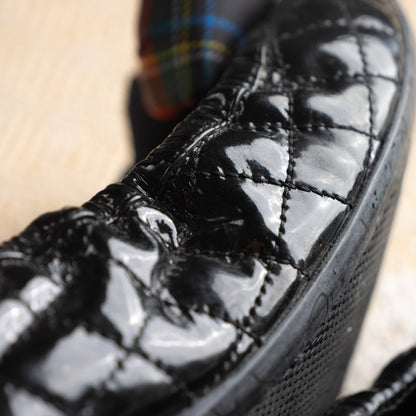 Prada Gaufre Ballerinas 2006 Launch Collection Patent Leather Tartan Bow Rare Archive Condition Dark Academia & Gossip Girl Style EU 38.5