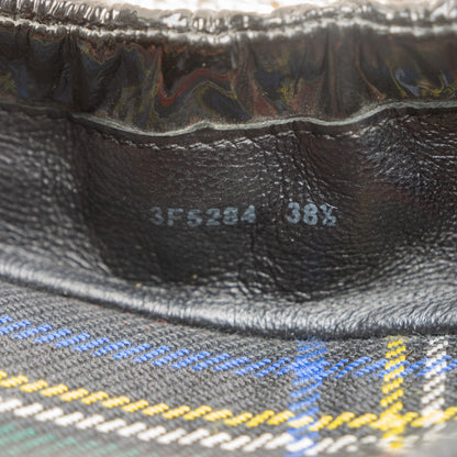 Prada Gaufre Ballerinas 2006 Launch Collection Patent Leather Tartan Bow Rare Archive Condition Dark Academia & Gossip Girl Style EU 38.5