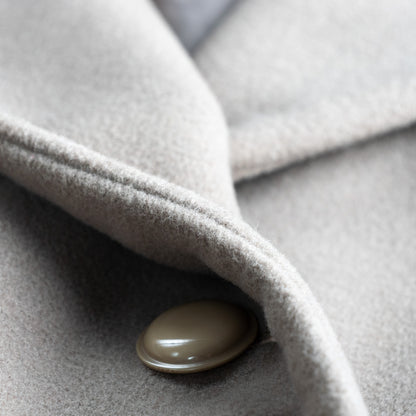 Archival GIANFRANCO FERRÉ late 1980s Architectural Shawl Collar Cocoon Coat - Rare Mainline Taupe Wool Masterpiece M XL