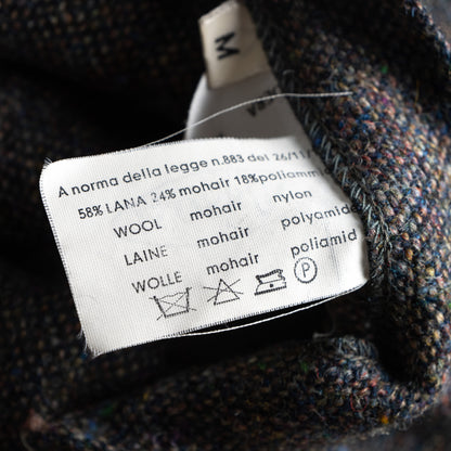 Archival MISSONI early 1990s Reversible Fiammato Wave Quilted Jacket - Rare Orange Label Mohair Blend Coat Size M L