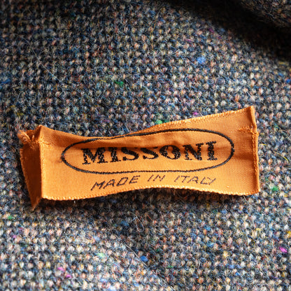 Archival MISSONI early 1990s Reversible Fiammato Wave Quilted Jacket - Rare Orange Label Mohair Blend Coat Size M L