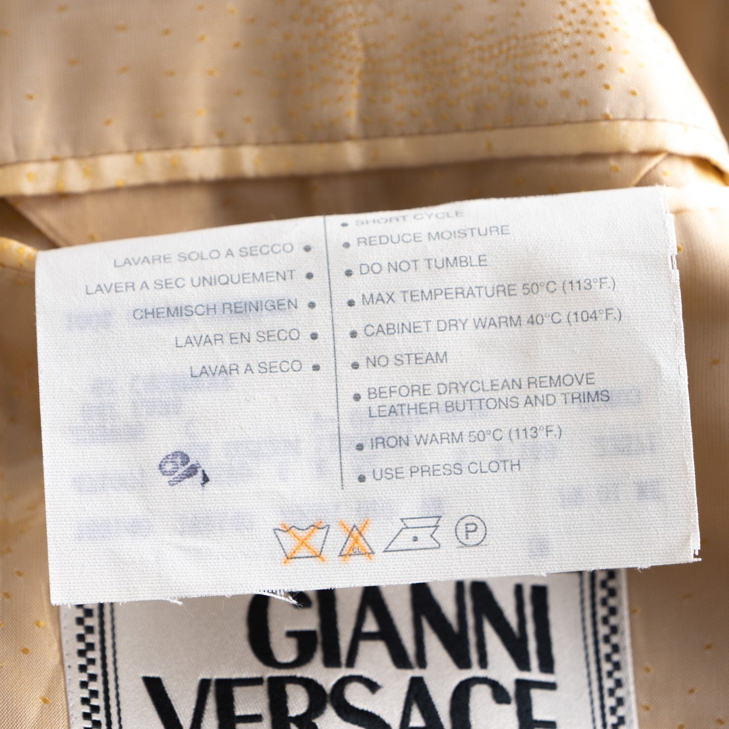 Archival GIANNI VERSACE Couture FW1995 Hidden Medusa Trompe-l’Œil Silk Lined Cashmere Blazer - Rare Drop 8 Size IT 52