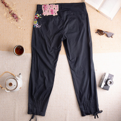 Pristine Deadstock Christian Lacroix Archival Embroidered Cotton Set Utility Jacket Cropped Pants Early 2000s S M