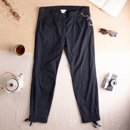 Pristine Deadstock Christian Lacroix Archival Embroidered Cotton Set Utility Jacket Cropped Pants Early 2000s S M