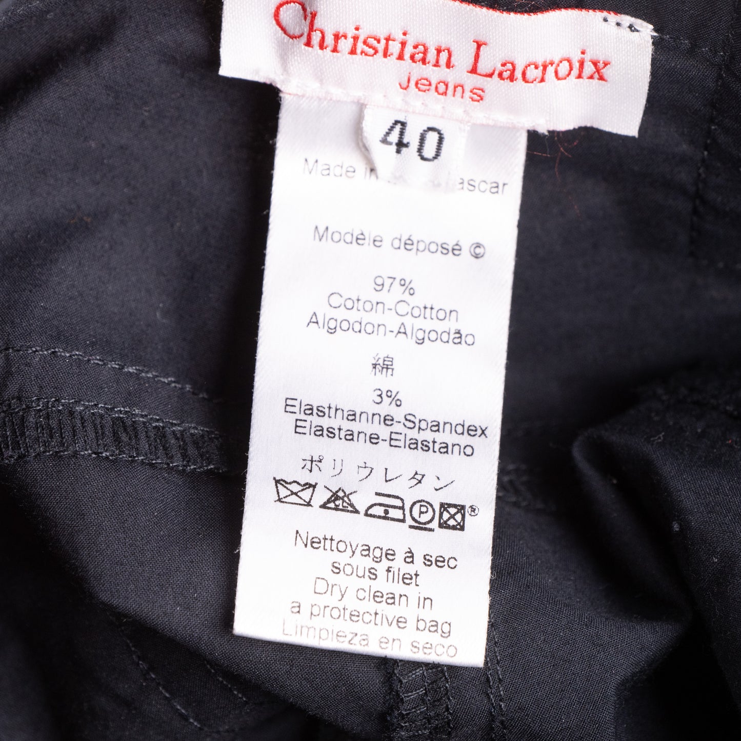 Pristine Deadstock Christian Lacroix Archival Embroidered Cotton Set Utility Jacket Cropped Pants Early 2000s S M