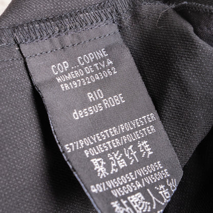 Archival Cop Copine Layered Dress 2-Piece Set Black Cotton Viscose Turtleneck Blend 90s French Avant Garde Grunge Fairycore Fits S M