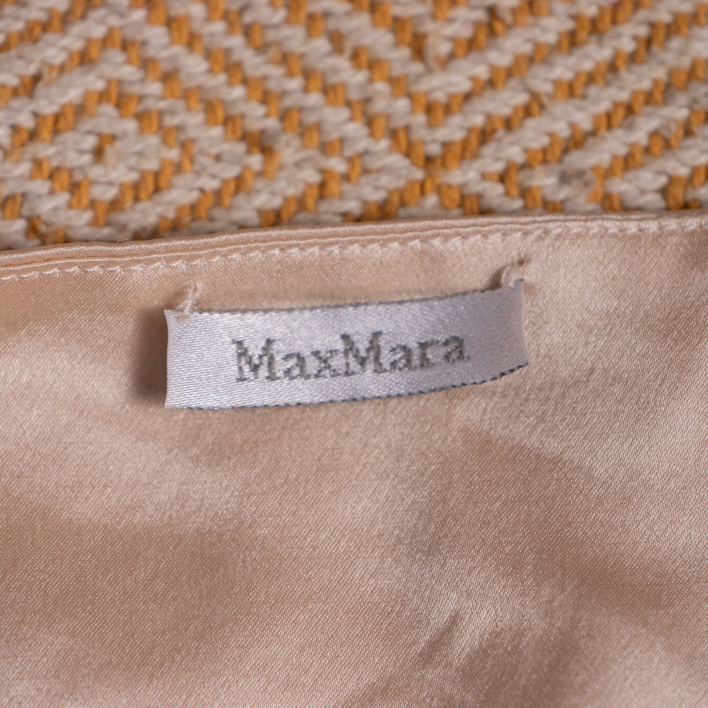 Archival Max Mara Liquid Silk Satin Sculptural Bustier Top Soft Apricot Champagne 90s Y2K Minimalist Luxury Old Money Size XS S M