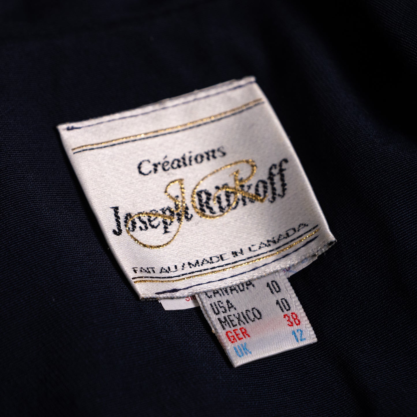 Archival Joseph Ribkoff Nautical Jumpsuit 80s Strong Shoulder Power Suit Trompe L'Oeil Deadstock Museum Quality Size US 10 M S