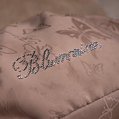 Blumarine Baguette Bag Y2K Butterfly Jacquard Rhinestone Logo Anna Molinari Made in Italy Quality Vintage