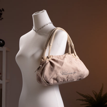 Blumarine Baguette Bag Y2K Butterfly Jacquard Rhinestone Logo Anna Molinari Made in Italy Quality Vintage