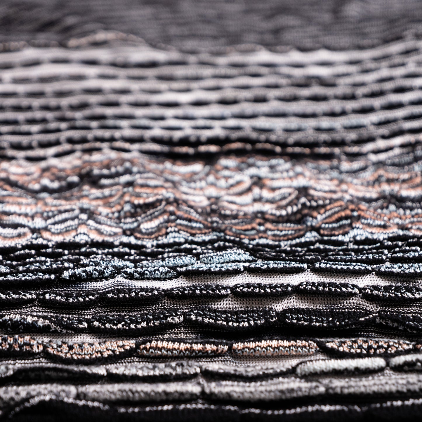 Archival Missoni Orange Label 3D Scalloped Knit Dress Pre-Fall Angela Missoni 90s Homage Textile Sculpture Size S M