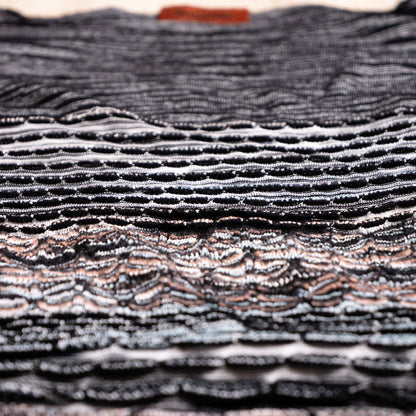 Archival Missoni Orange Label 3D Scalloped Knit Dress Pre-Fall Angela Missoni 90s Homage Textile Sculpture Size S M