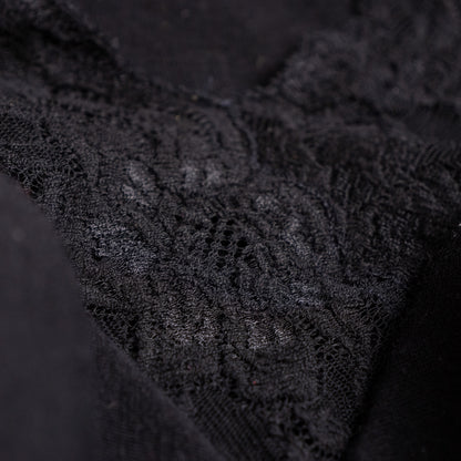 Archival La Perla Tricot Wool Lace Bodysuit 90s NOS Museum Quality Long Sleeve Italian Lingerie Top Size M IT 3
