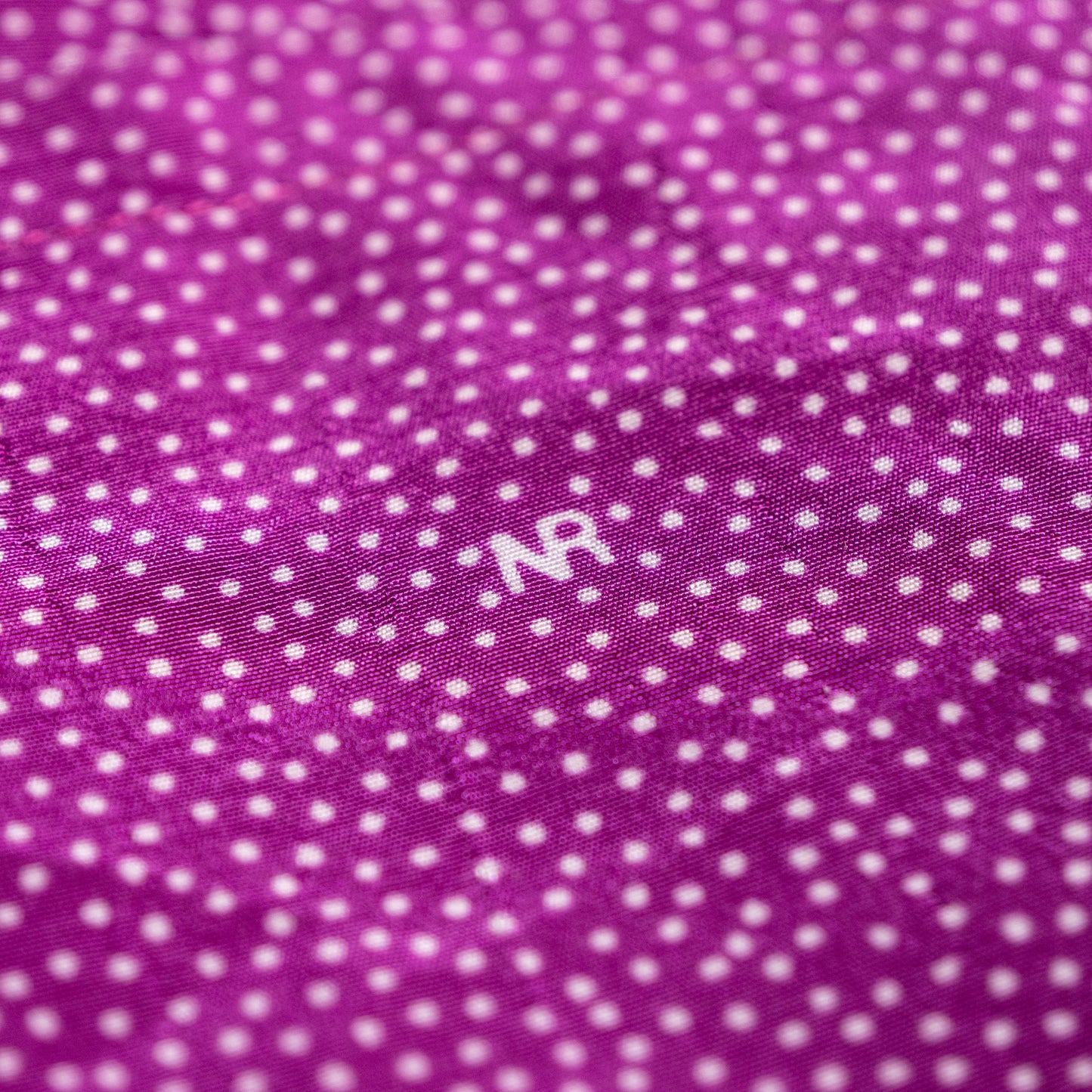 Archival Nina Ricci Reversible Front-to-Back Blouse 90s Magenta Micro Dot Two Way Wear Oversized Tunic Size M L IT 50