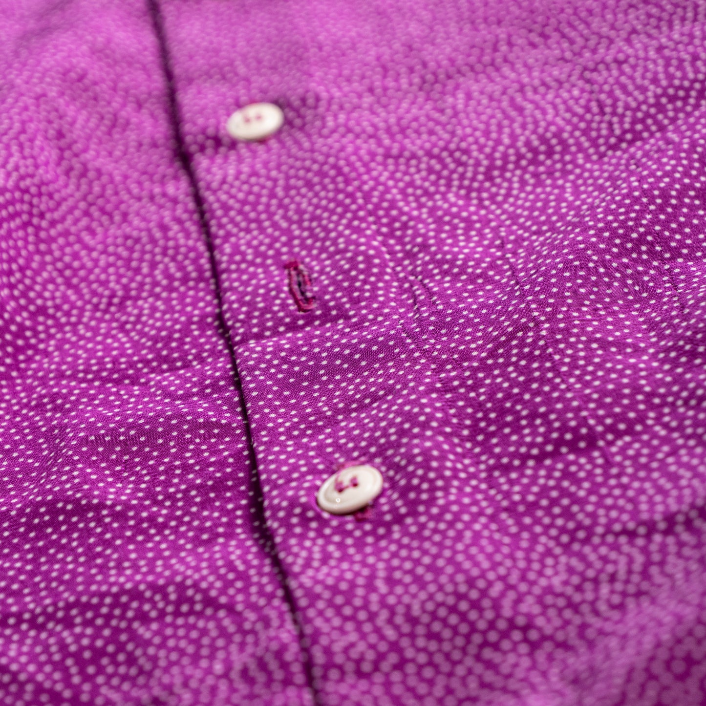 Archival Nina Ricci Reversible Front-to-Back Blouse 90s Magenta Micro Dot Two Way Wear Oversized Tunic Size M L IT 50