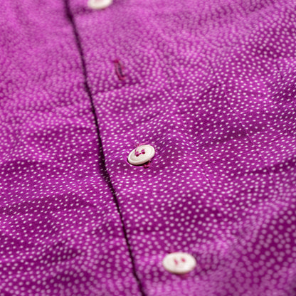 Archival Nina Ricci Reversible Front-to-Back Blouse 90s Magenta Micro Dot Two Way Wear Oversized Tunic Size M L IT 50