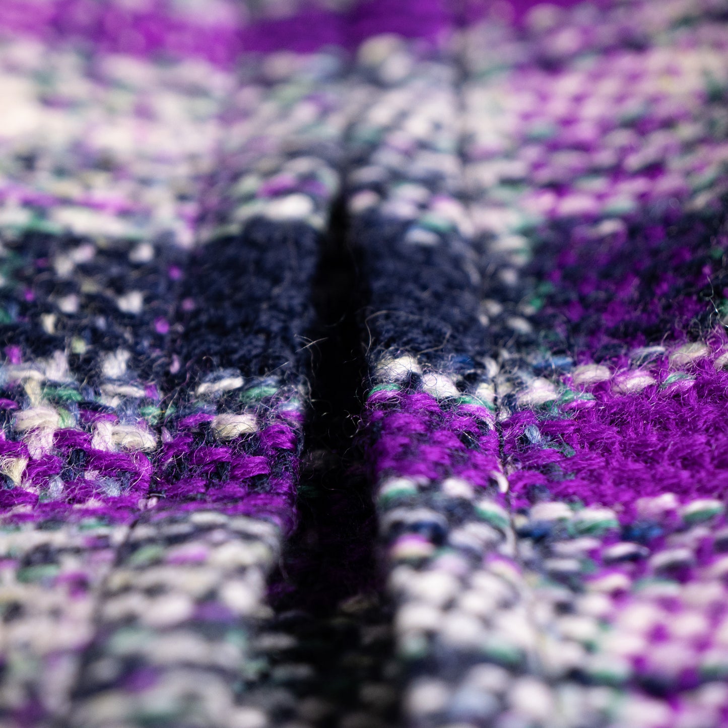 Archival Givenchy Nouvelle Boutique Tartan Tweed Skirt 70s 80s Purple Basketweave Wool Box Pleat Midi Size S EU 36 FR 40