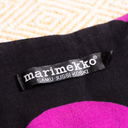 Archival Marimekko Lokki Wave Print Vest Samu-Jussi Koski Virgin Wool Silk Top Fuchsia Reversible Avant Garde Y2K S M