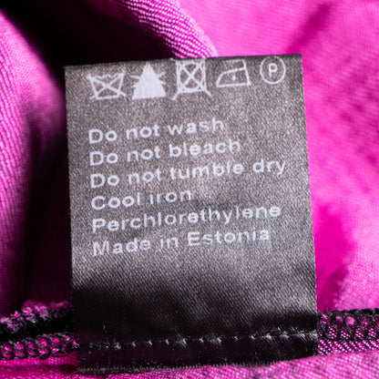 Archival Marimekko Lokki Wave Print Vest Samu-Jussi Koski Virgin Wool Silk Top Fuchsia Reversible Avant Garde Y2K S M