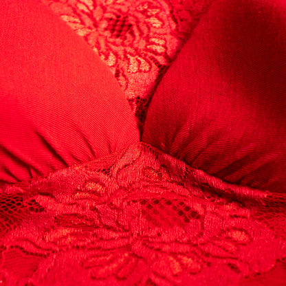 Archival La Perla Tricot Crimson Red Wool Lace Bodysuit 90s Museum Quality Long Sleeve Italian Lingerie Top Size M IT 3