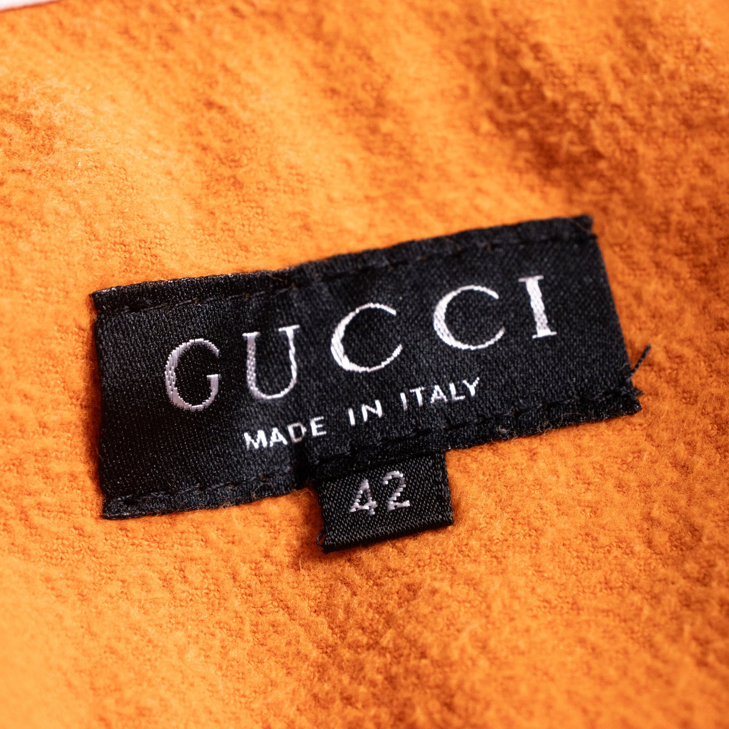 Archival GUCCI by Tom Ford 1999 Orange Ottoman Utility Mini Skirt - Atelier Sample IT 42 S