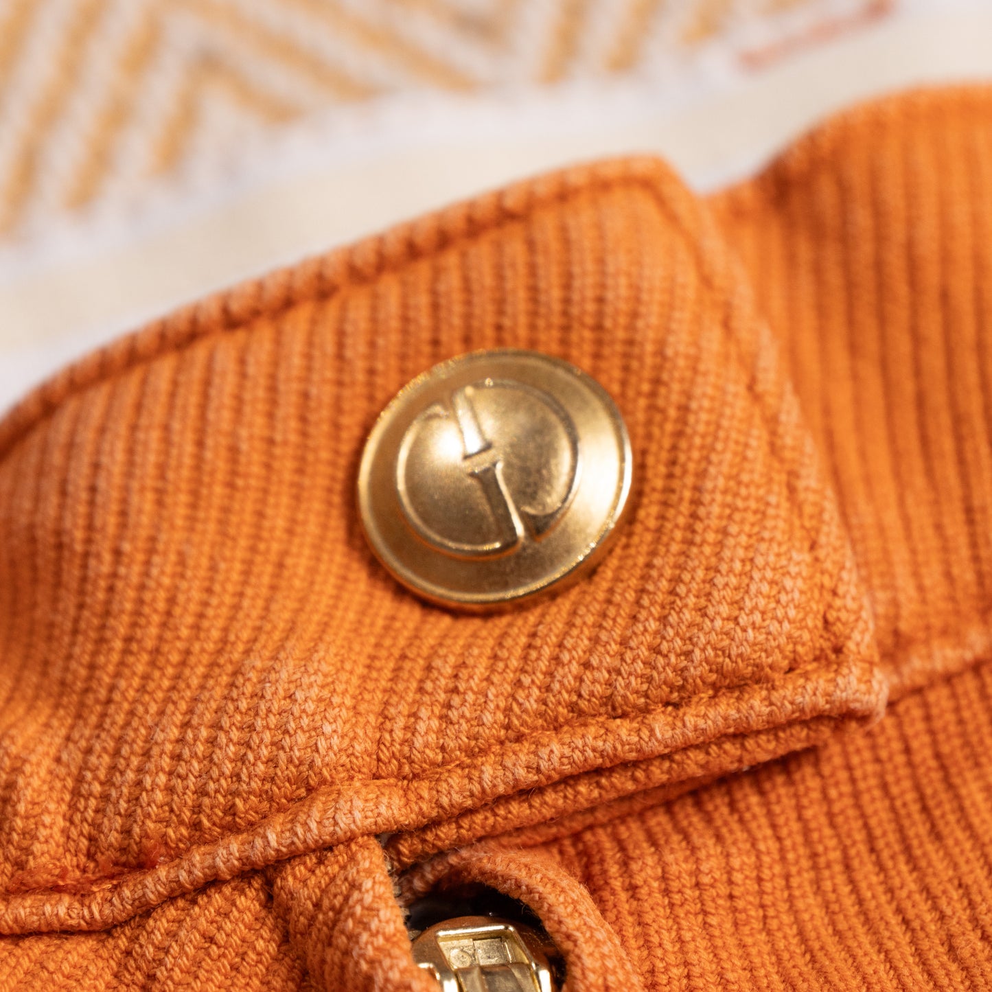 Archival GUCCI by Tom Ford 1999 Orange Ottoman Utility Mini Skirt - Atelier Sample IT 42 S