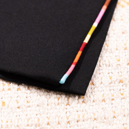 NOS Archival Paul Smith Black Label Merino Wool Skirt - Rare Signature Multi-Stripe Dual Kick-Split Pencil Skirt Size S Made in Italy