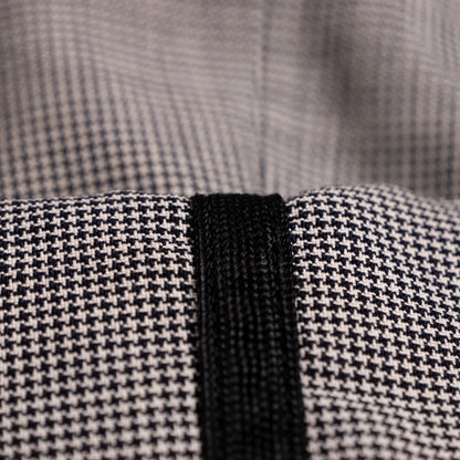 Archival Rena Lange RED Houndstooth Suit - Rare 90s Falber Italy Virgin Wool Blazer & Flared Trousers Set - Coin Buttons Piped - Size XS S