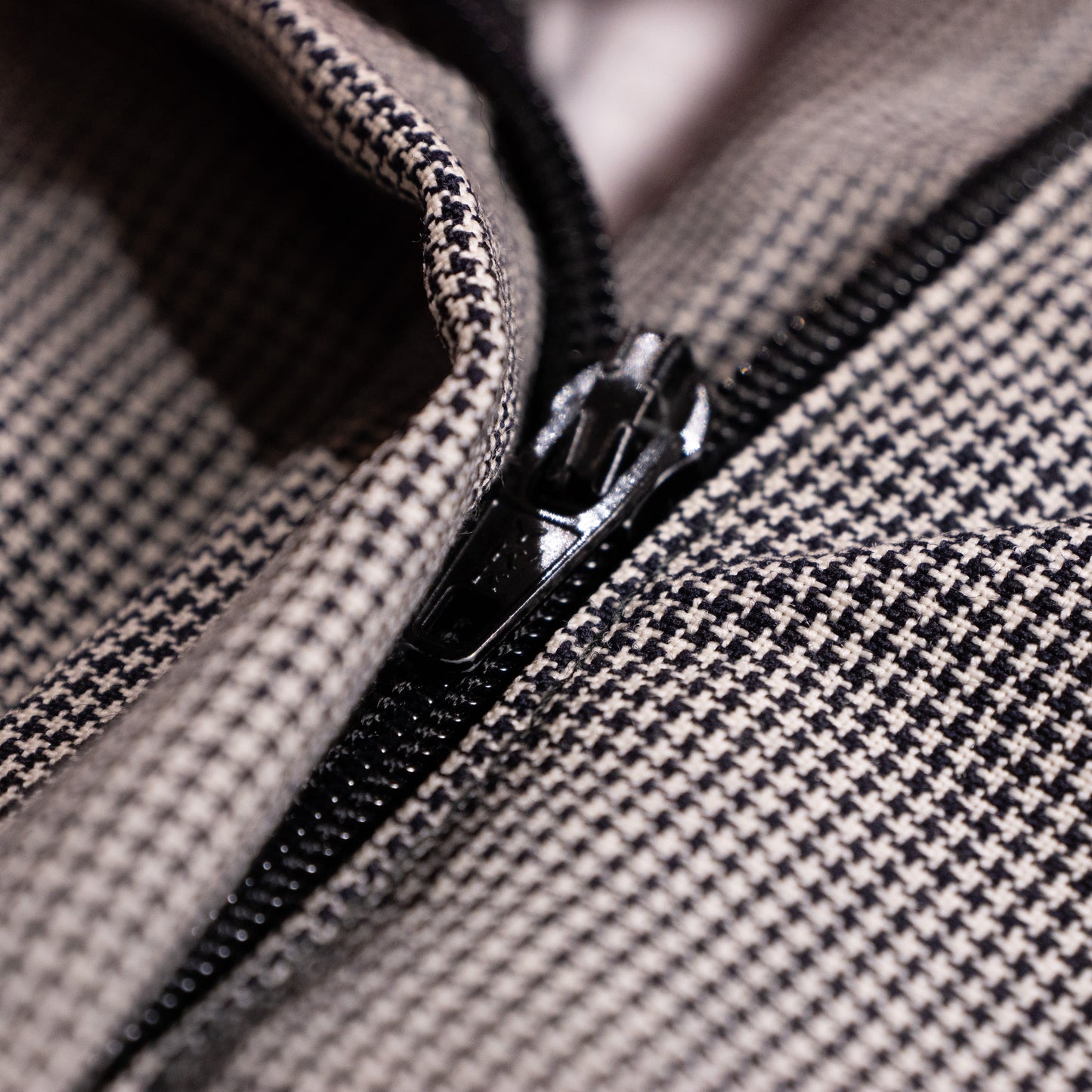 Archival Rena Lange RED Houndstooth Suit - Rare 90s Falber Italy Virgin Wool Blazer & Flared Trousers Set - Coin Buttons Piped - Size XS S