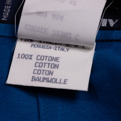 Archival Thierry Mugler Activ Cobalt Blue Cotton Skirt High Waisted Wasp Waist Pencil Skirt NOS 90s TIME Srl Italy XS S