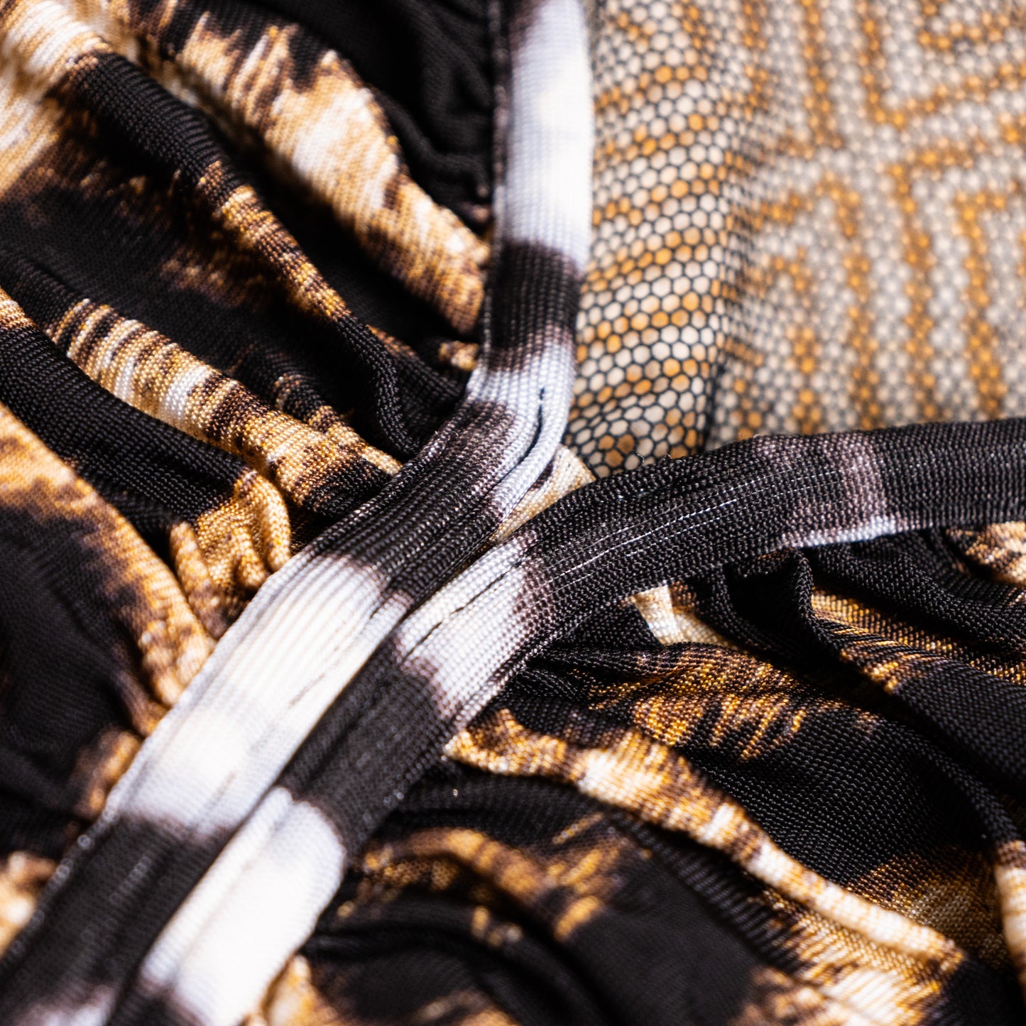 Archival JUST CAVALLI Early 2000s Animal Print Mesh Hybrid Dress - Size S (IT 44) - Made in Italy