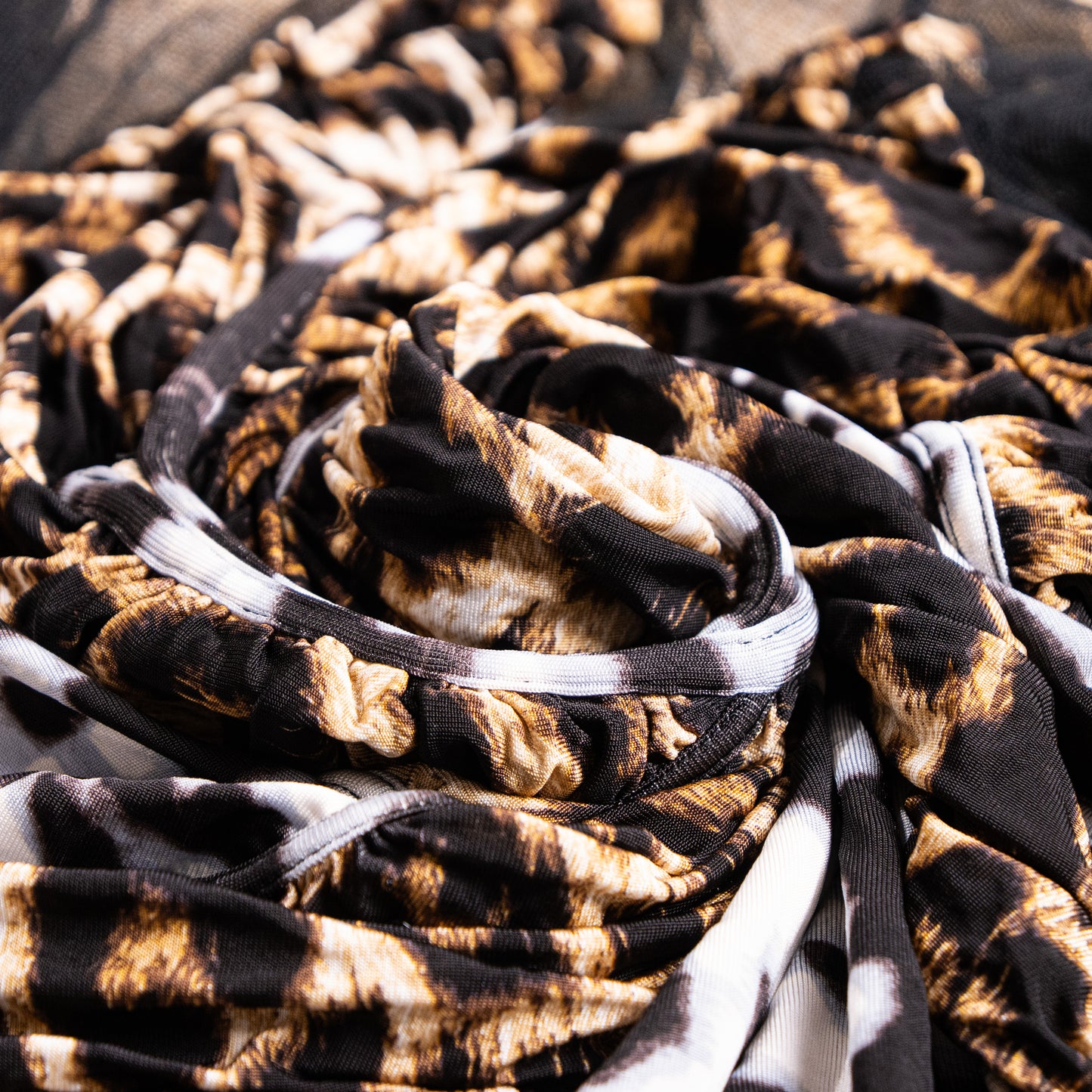 Archival JUST CAVALLI Early 2000s Animal Print Mesh Hybrid Dress - Size S (IT 44) - Made in Italy