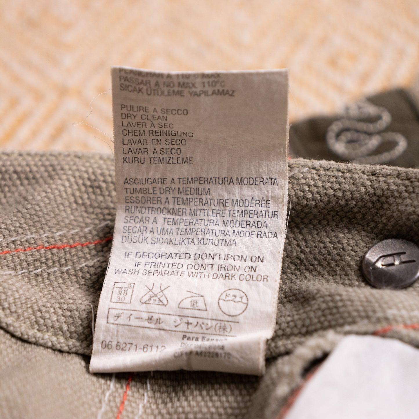 Archival Diesel "Trashure Island" Canvas Utility Wrap Mini Skirt – Circa 2003/2004