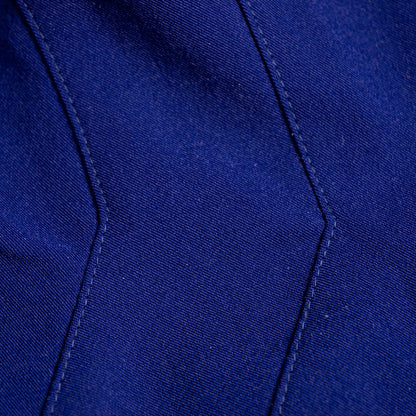 Archival Thierry Mugler ACTIV Royal Blue Techno-Stretch Dress 1990 Hourglass Body-Sculpting Silhouette Padded Shoulders Time Srl NOS Deadstock S XS