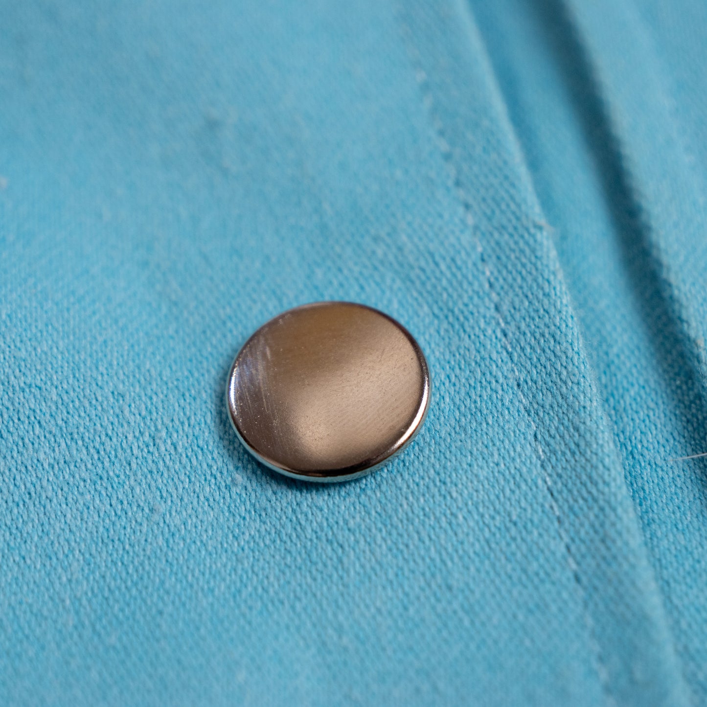 Archival Courrèges Paris Aqua Blue Space Age Utility Jacket Circa 1982 André Courrèges Era Rare Near Deadstock Museum Grail XS S
