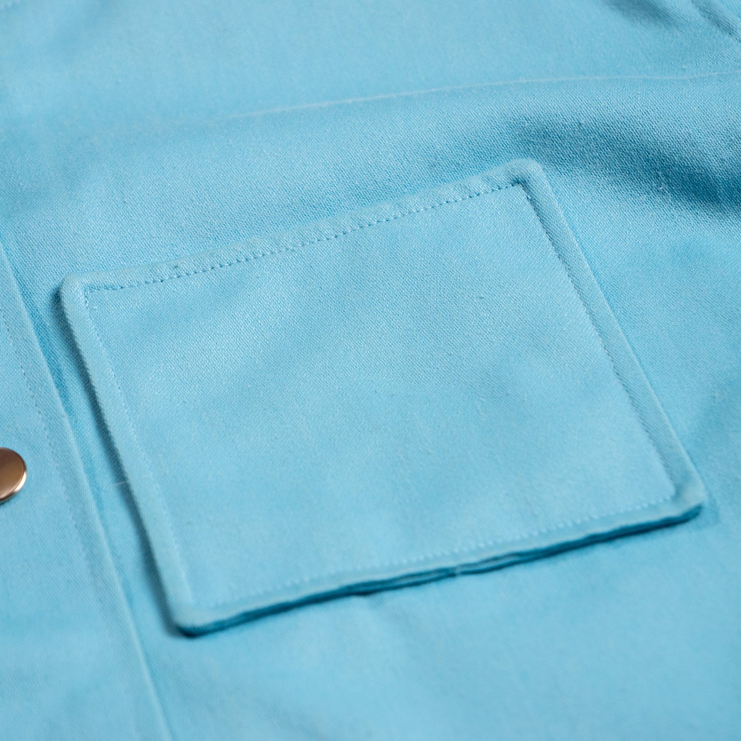 Archival Courrèges Paris Aqua Blue Space Age Utility Jacket Circa 1982 André Courrèges Era Rare Near Deadstock Museum Grail XS S