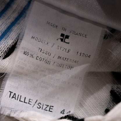 Archival Courrèges Paris Plissé Floral Shift Dress – c. late 1980s / early 1990s NOS / Size M
