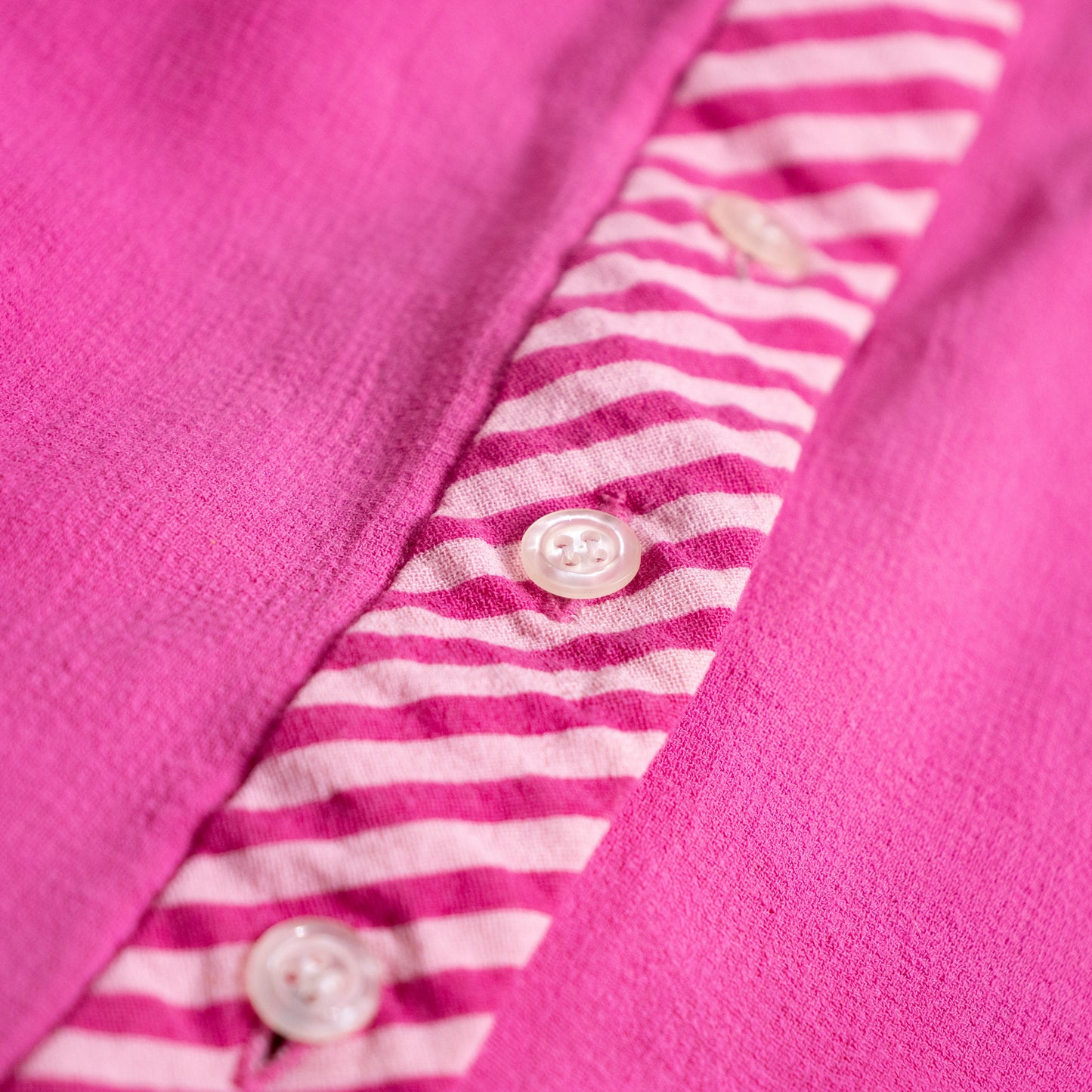 Archival Lanvin Boutique Candy-Stripe Raw Silk Blend Cropped Blouse – c. 1990s
