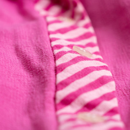 Archival Lanvin Boutique Candy-Stripe Raw Silk Blend Cropped Blouse – c. 1990s
