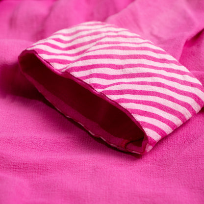 Archival Lanvin Boutique Candy-Stripe Raw Silk Blend Cropped Blouse – c. 1990s