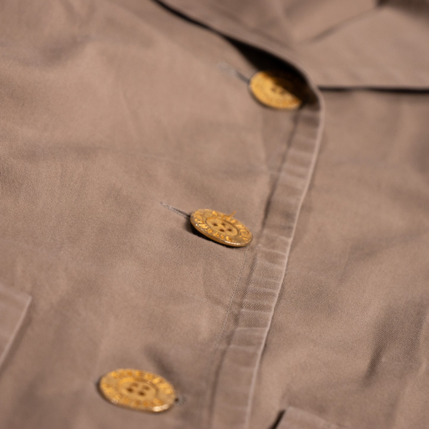 Archival Boutiques Givenchy Cotton Safari Trench Dress — 1980s Made in France NOS S